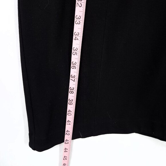 Helmut Lang Black Sheath Dress Large Back Zip Sleeveless Stretch Asymmetrical - Picture 10 of 11